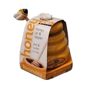 NEW Joie Honey Miel Ceramic Beehive Shaped Honey Pot with Dipper